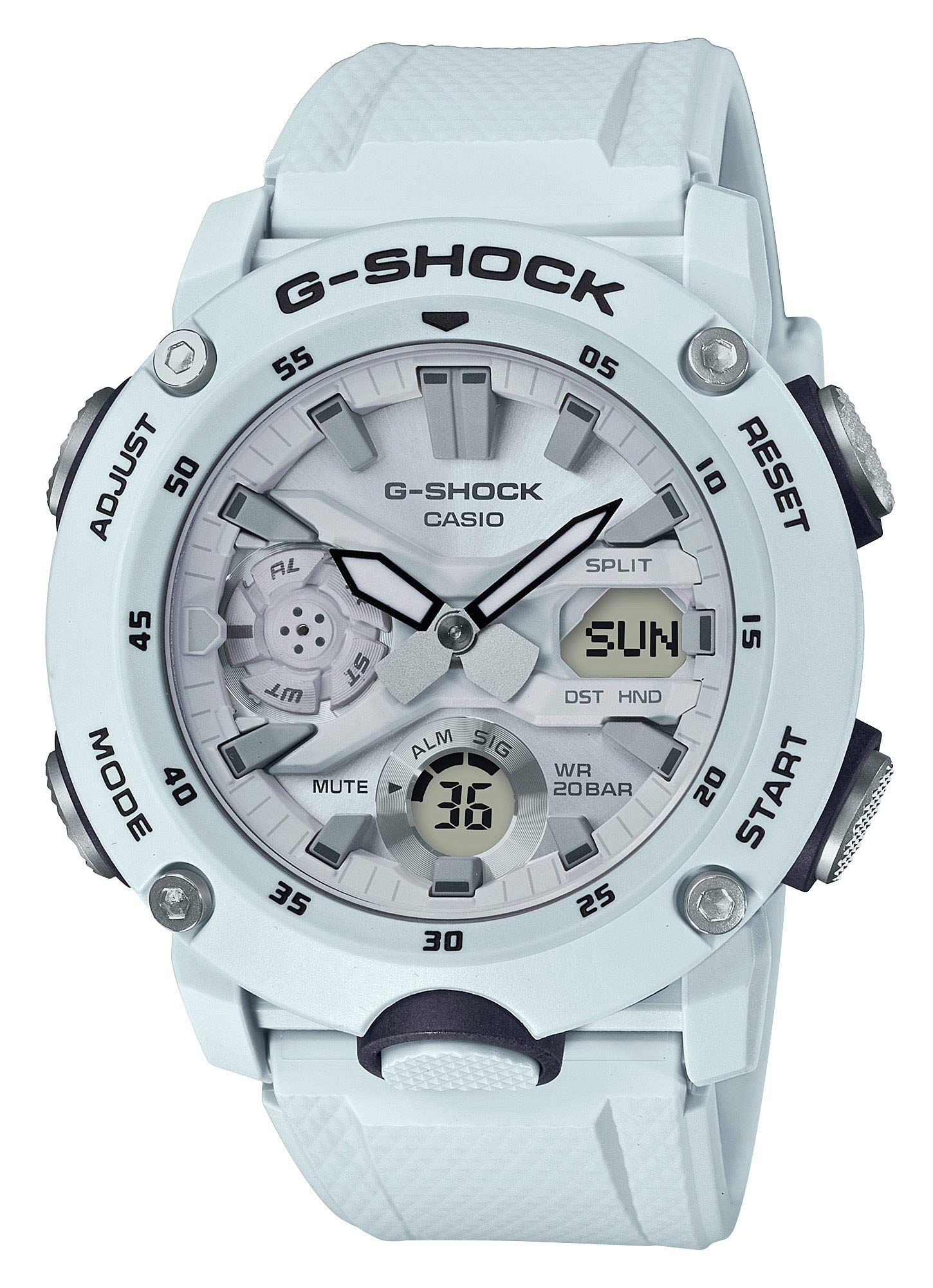 

Casio Watch with Carbon Core Guard Structure G-Shock GA-2000S-7AJF Men s белый