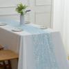 Mermaid Glitter Sequin Table Runner, Sparkly Tulle Tablecloth for Wedding Birthday Party Decoration