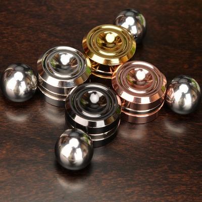 Adult Desktop Stress Relief Metal Fidget Toy - Decompression Hypnosis Rotary Gyro Fingertip Kinetic Round Spinner Kids Gift