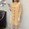 Sweater Covering Belly Women's Thick Solid Color Mid-length Bottoming Shirt Loose and Comfortable Long-sleeved Coat