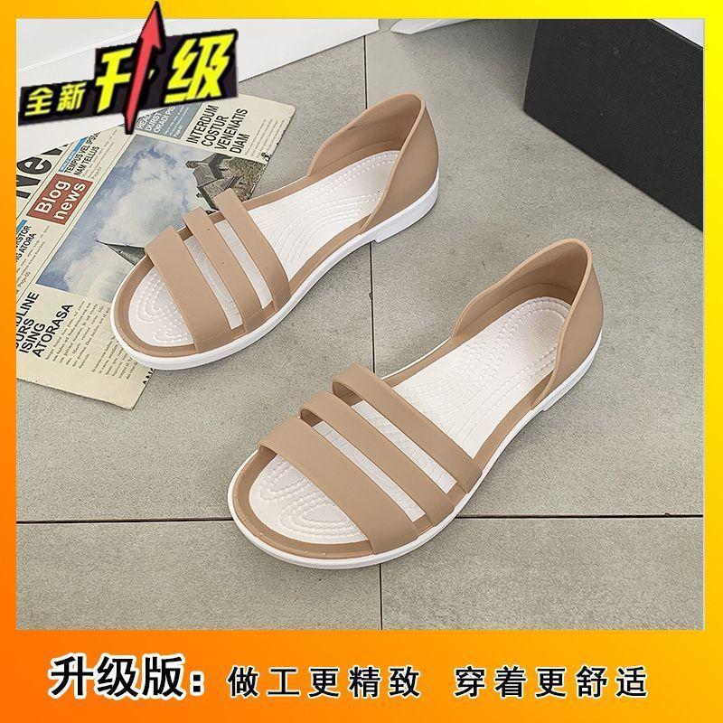 Flat-bottomed Open-toed Korean Version of Student Beach Sandals for Women 2025 Summer New Niche Casual Versatile Soft-soled Sandals for Women