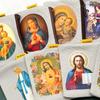 9x7cm Virgin Mary Jesus Prayer Rosary Bag Religious Jewelry Storage Box Prayer Beads Rosary Box Christian Gifts