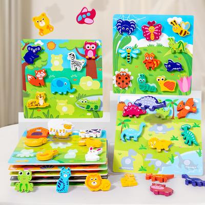 Montessori 3D Puzzle Sticker Tier Transport Meerestier Früchte Frühe Bildung Spaß DIY Hand-on Klebe Spielzeug für Kinder Geschenke