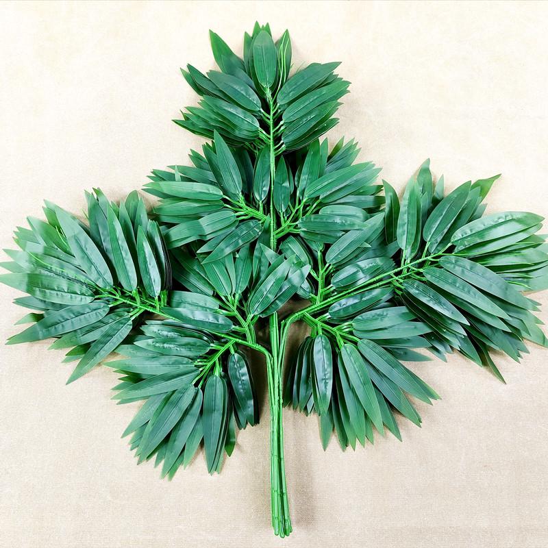 Artificial Bamboo Leaves and Branches for Landscape Decoration - Small Plastic Green Foliage
