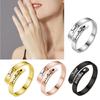 Elegant Adjustable Wedding Rings Dating Rings Letter Pattern Opening Finger Jewelry Suitable for Woman and Man Present
