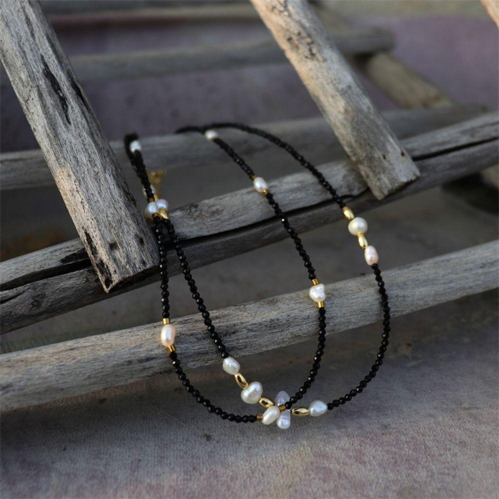 Elegant Choker Baroque Pearl Jewelry Accessories New Crystal Beads Necklace for Women