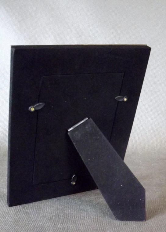 Standing photo frame, brown (imitation leather)