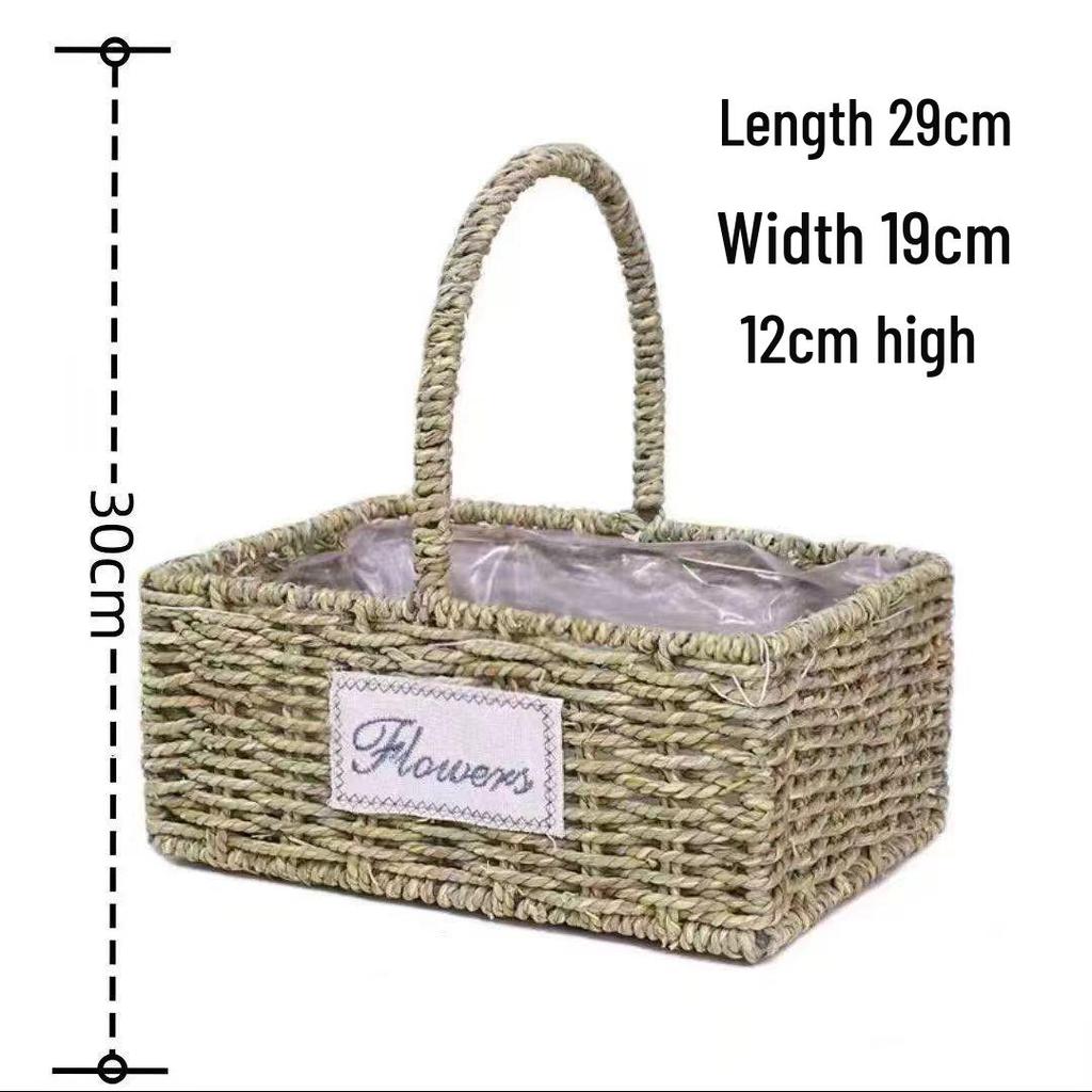 Handcrafted Bamboo and Rattan Flower Arrangement Basket for Flower Girls