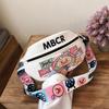 ins breast bag female Korean version student foreign style girl broadband shoulder messenger bag fashion canvas fanny pack