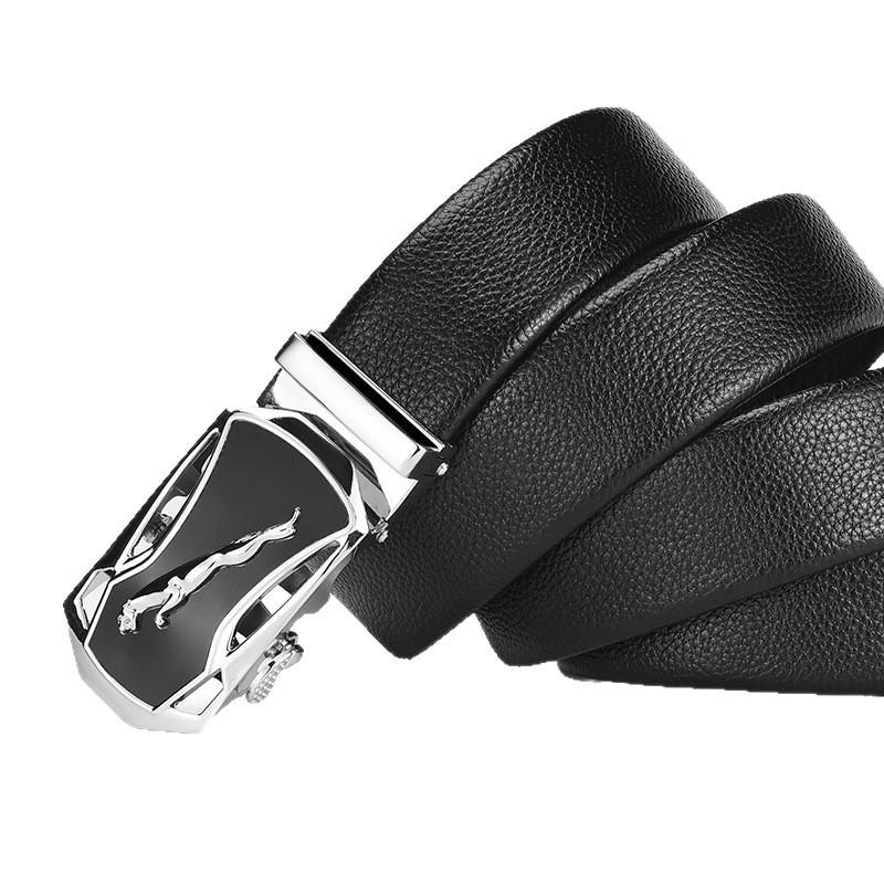 Men's Genuine Leather Leopard Buckle Belt - Casual Versatile Fashion Tide
