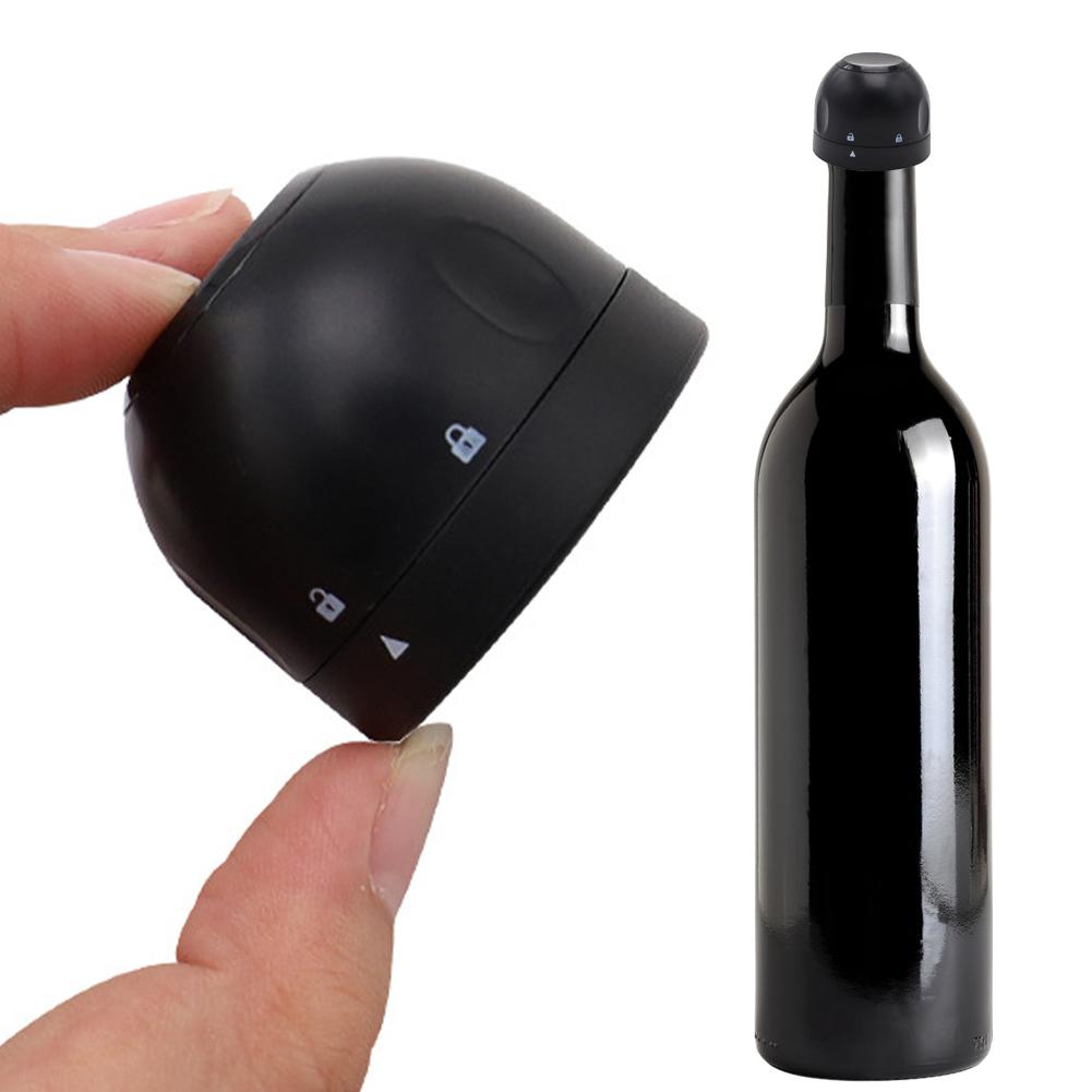 Vacuum Sealed Stopper with Twist Lock Mini Plug Bottle Cap Sealer Silicone Leak-Proof for Wine Champagne Retain Freshness