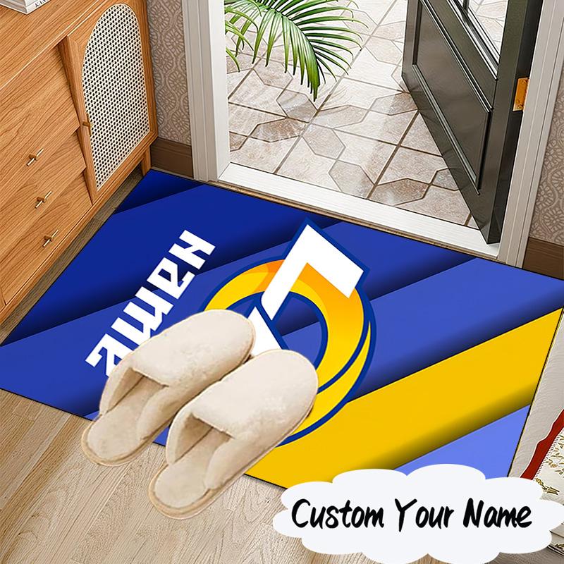 Custom Name Los Angeles Team Spirit Rug for Living Room, Game Rooms, Office, Bedroom, Floor Mat Playful Design, Fan Gifts Christmas Decor