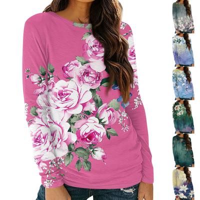 Womens Long Sleeve Round Neck Shirts Basic Tee Casual Top Fall Trendy Tunic Outfits Fitted T Shirts
