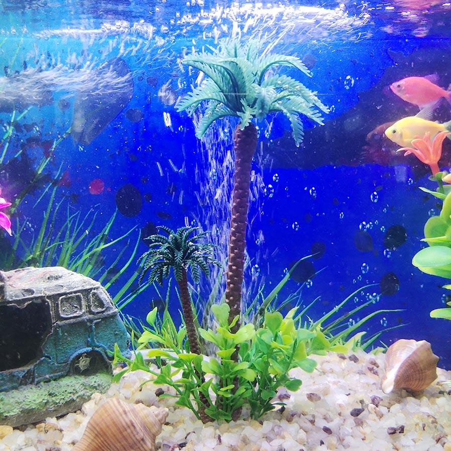 Fish Tank Coconut Palm Tree Artificial Plant Craft Landscape Aquarium Decoration Green Tree Accessories Ornament