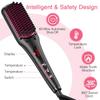 Enhanced Ceramic Hair Straightener Brush by MiroPure, 2-in-1 Ionic Straightening Brush with Anti-Scald Feature, Auto Temperature Lock & Auto-Off