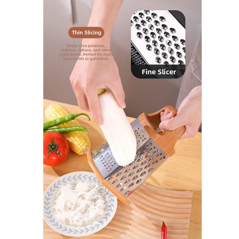 Stainless Steel Cheese Graters 4/6 Sided Vegetable Slicer Food Shredder  Vegetables Preparation