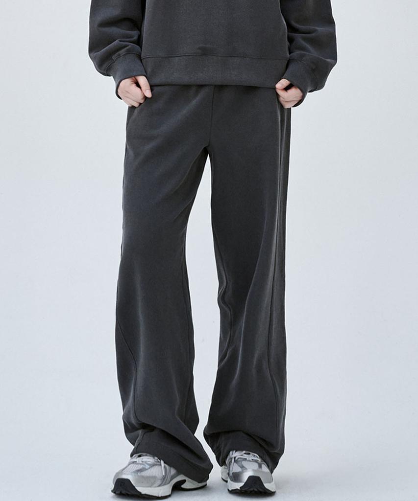 MALOUPE 2305 Pigment Barrel Fit Sweatpants (Dark Gray)