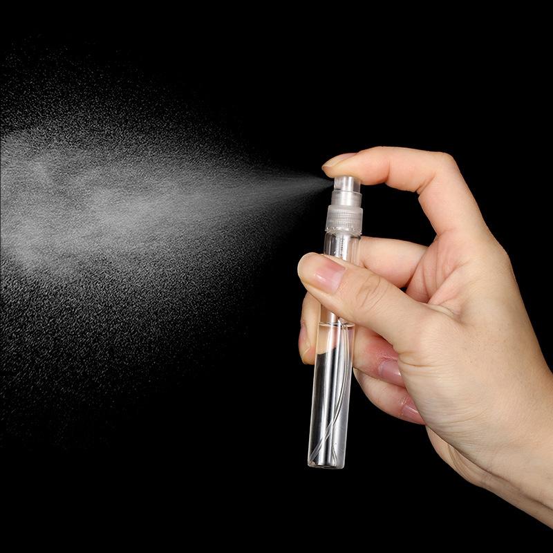 10/50/100PCS 3ML Black Empty Refillable Bottle Portable Glass Perfume Bottle Cosmetics Bottle Sample Thin Glass Vials Wholesale