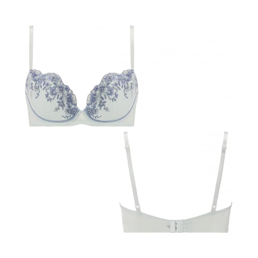AMOSTYLE Charming Glamor Dear M019 Size E65 Bra, Floral, (Pink),