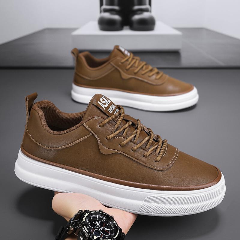 Herren Casual PU Sneaker Herren Walking Slipper Weiche Flats Außen Atmungsaktives Tuch Vielseitige Plateauschuhe Herrenschuhe Hombre Tenis