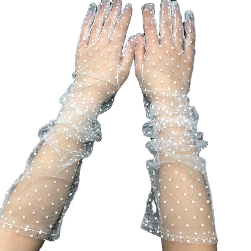 Sunscreen Gloves Summer Thin Mesh Gloves Cycling Driving Touch Screen Lace Gloves