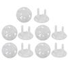 10pcs EU Stand Power Socket Cover 2 Hole Electrical Outlet Child Safety Shock Proof Plugs Protector