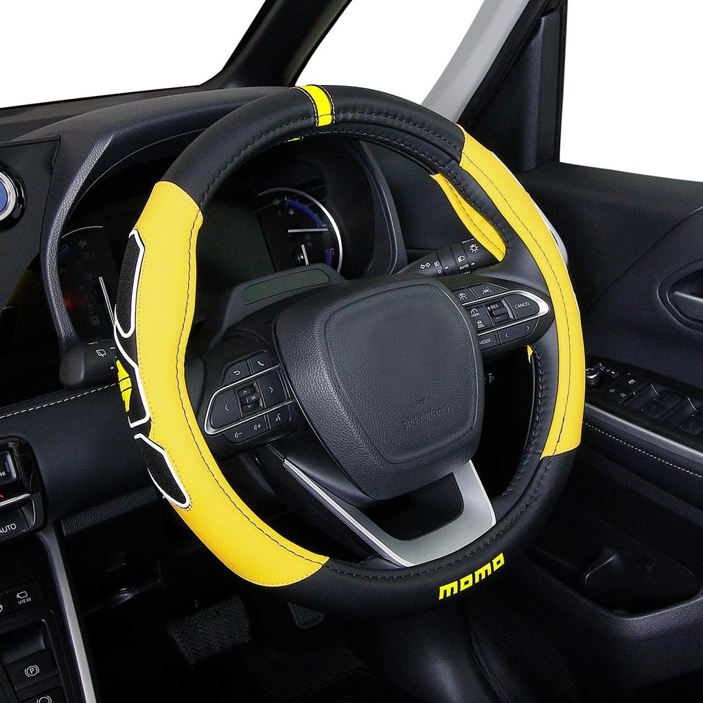 MOMO FUN Steering Wheel Size Yellow Cover, Italy, Milan, Small,