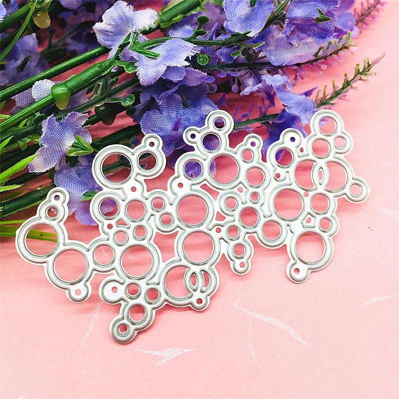 Circle Bubble Lace Collection Metal Stencil Embossing Cutting Dies for Diy Scrapbooking Paper Stamps for Card Embossing Craft Decor