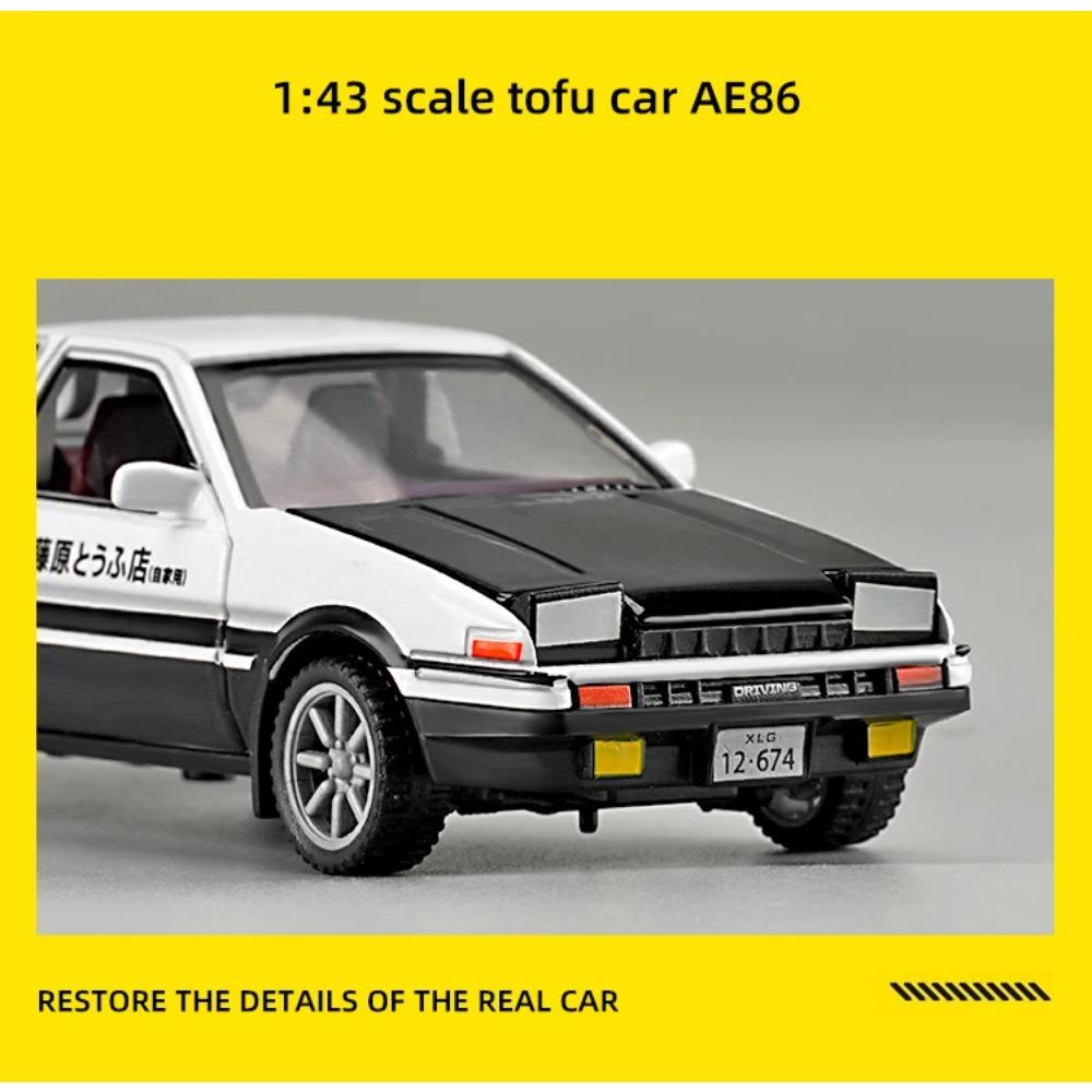 1/43 Initial D AE86 Zonda DIY Detachable Assembly Alloy Diecasts & Toy Vehicles Car Model Miniature Scale Model Car for Children