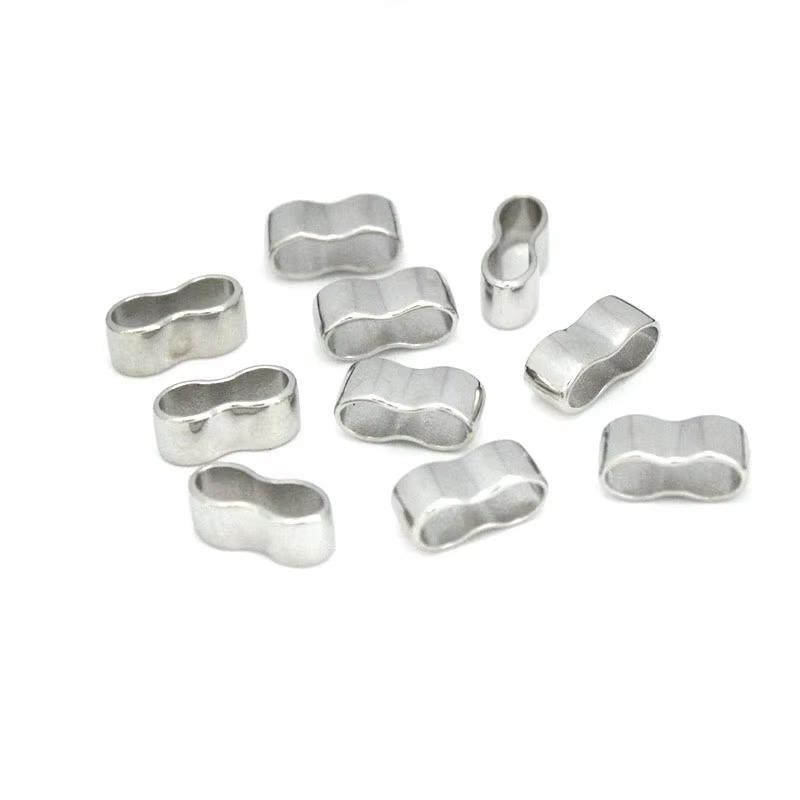 30Pcs Metal Charms Slider Spacer Beads/Big Double Hole Stopper Beads Accessories for Leather Bracelet Jewelry Making Accessories