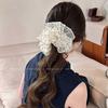 Korean Polka Dot Pleated Scrunchie Ballet-Style Lace Hair Tie