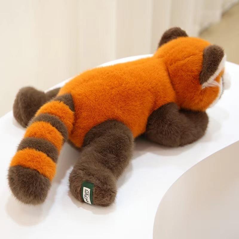 Kleine Waschbär-Plüschtierpuppe, süße rote Pandapuppe