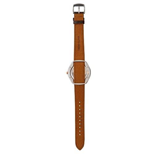 MASTER WORKS Quattro 003 MW06SRS-ECDBO8 Men's Watch, Made In Japan, Quartz Movement, 39mm, Leather Strap