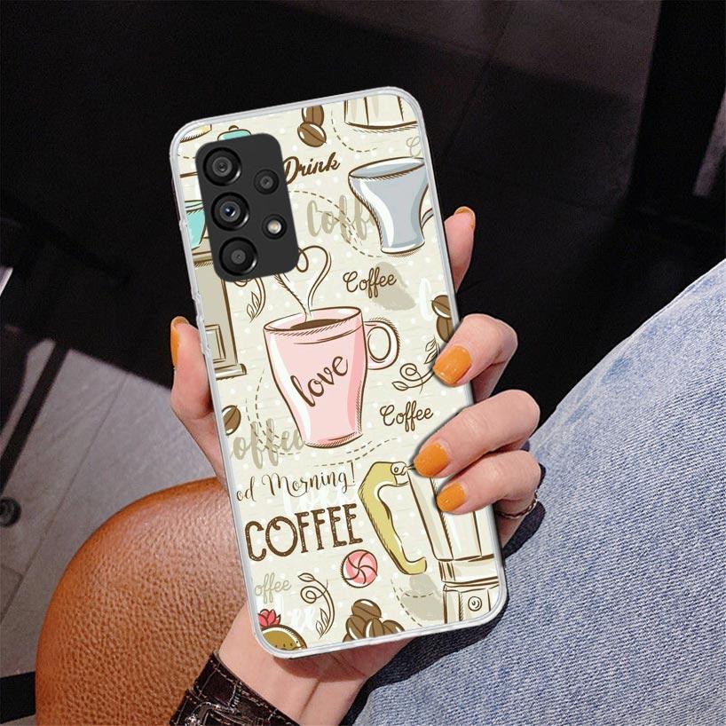 Coffee Wine Cup Phone Case For Samsung Galaxy A17 A16 A15 A14 A13 A57 A56 A55 A54 A53 A37 A36 A35 A34 A33 A26 A25 A24 A23 Galaxy
