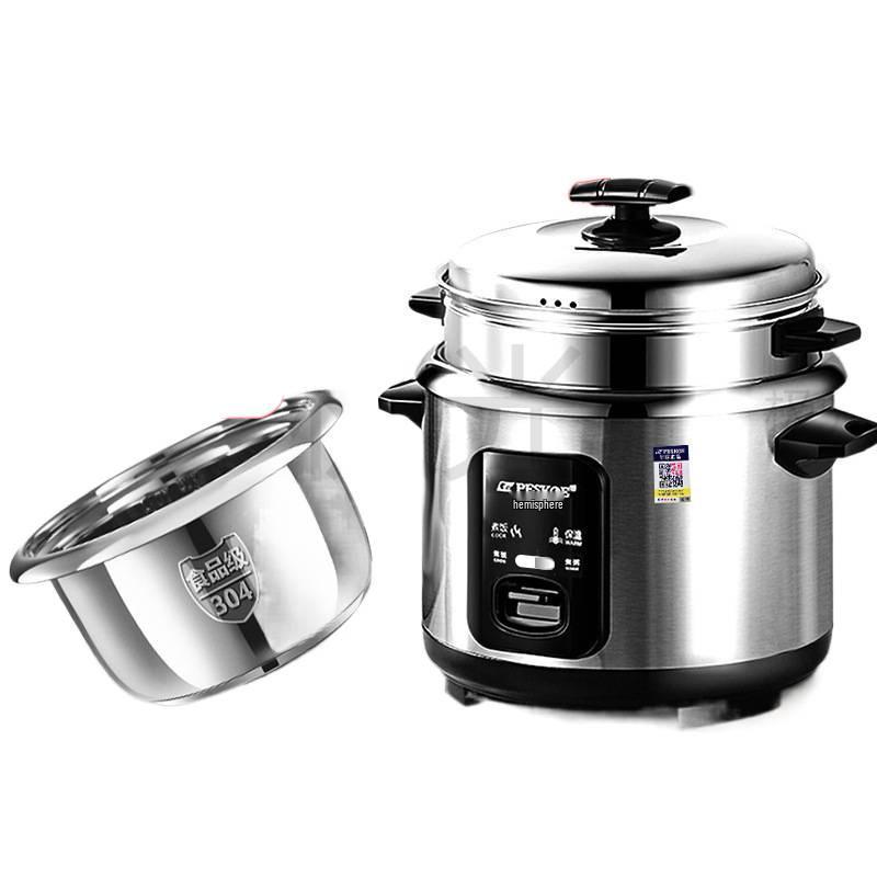 316 Stainless Steel Electric Rice Cooker, 5L Capacity, Ideal for 1-6 People - Cooks Porridge, Soup, and More