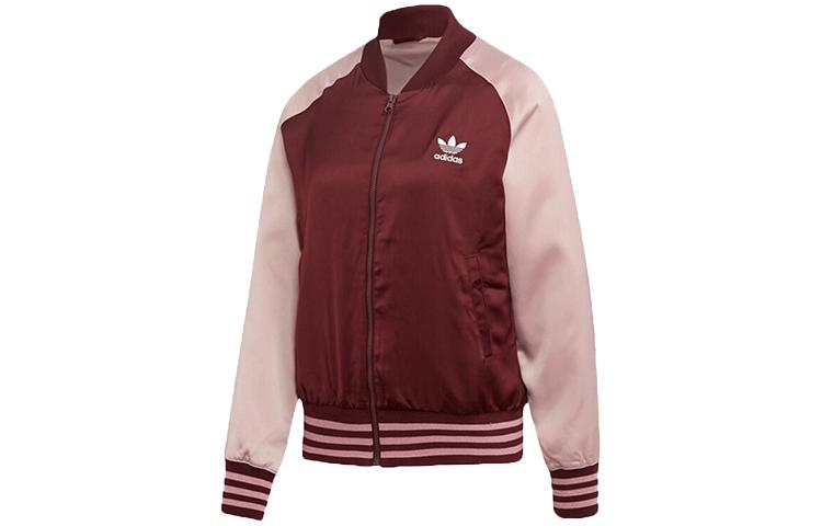 Adidas Originals SATIN BOMBER TT Baseball Jacket Women s Vibrant Pink ED4787 36