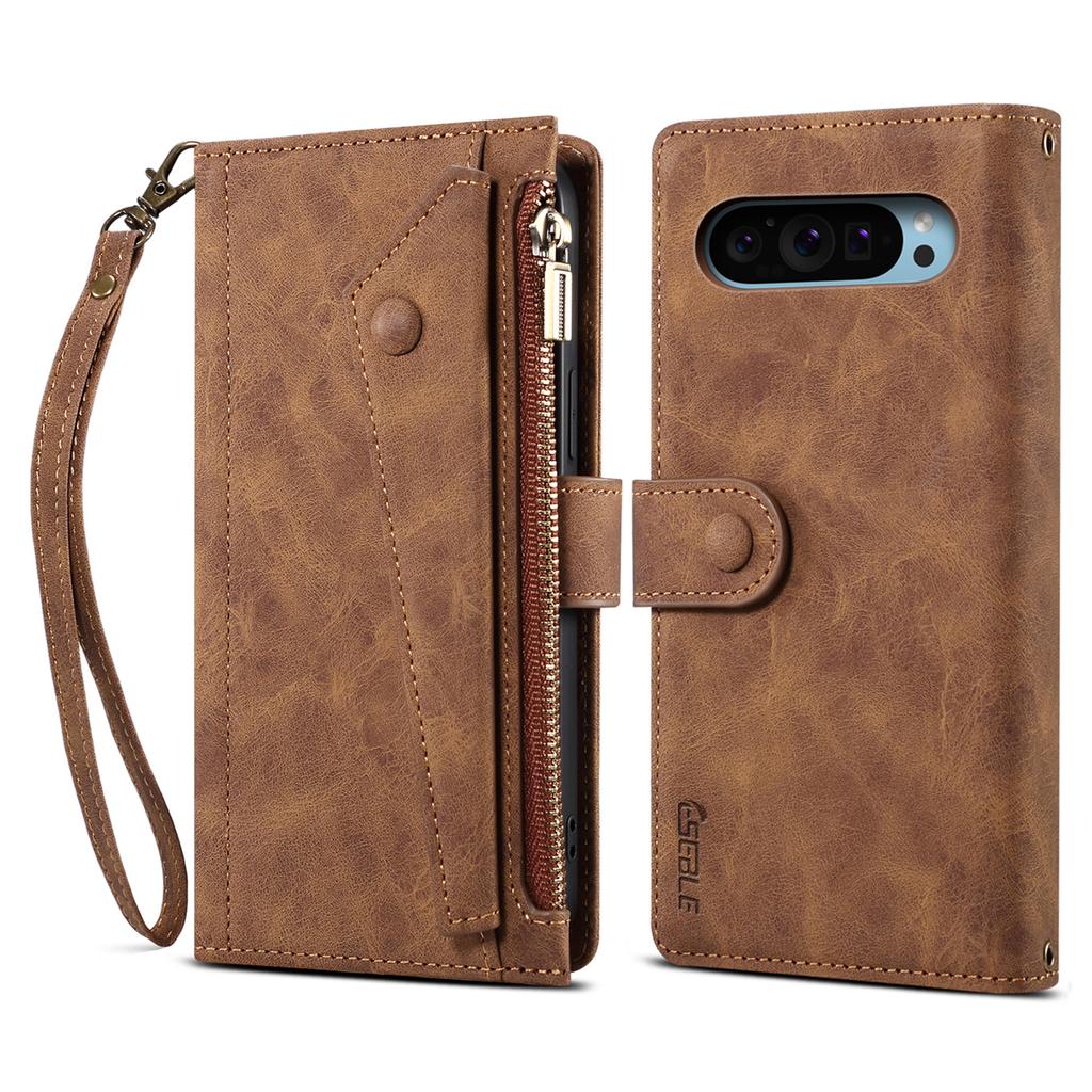 ESEBLE Star Series For Google Pixel 9/Pixel 9 Pro Case Zipper Wallet Leather Stand Phone Cover