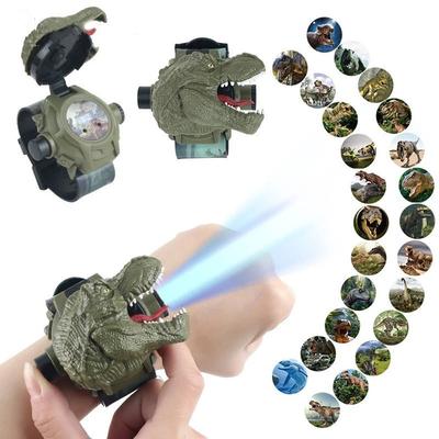 Reloj LED para Estudiantes Juguete Educativo Reloj de Pulsera Digital Reloj de Proyección de Dinosaurio Reloj para Niños Dibujos Animados