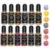 12 Colors Resin Pigment Metallic Alcohol Ink Blooming Dripping Ink 3D Blooming Effect Decorative Painting Fluid Paint