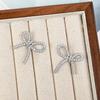 New Bow Rhinestone S925 Silver Stud Earrings for Women - Simple Fashion, Daily Wear
