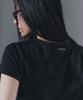 Geulouhaideu Z'Al Eyelet Strap Slit Short Sleeve T-Shirt_Black