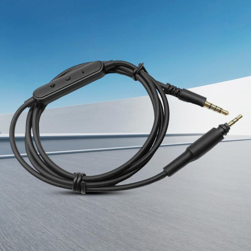Quality Audios Cable with Microphones for SRH440A SRH840A Headsets 3.5mm Wire Braide Design with Inline Controls