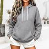 Women's Half Zip Hooded Sweatshirt Loose Fit Long Sleeve Color Casual Pullover