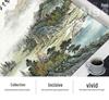 West Wall Calligraphy & Landscape Painting for Living Room Decor