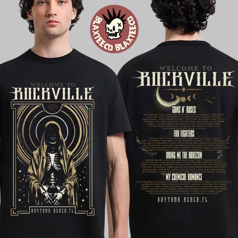 Welcome To Rockville 2026 Festival From May 7 To 10 Skeleton Night Wish T-Shirt S