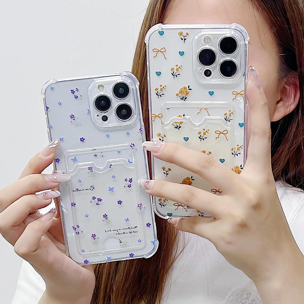 Kortholder Silikon Lommebok Lomme Etui For Oppo A78 A58 A38 Samsung A54 A24 A14 Xiaomi Redmi Note 13 14 Tecno Spark 10 Deksel Klar Telefon Støtfanger