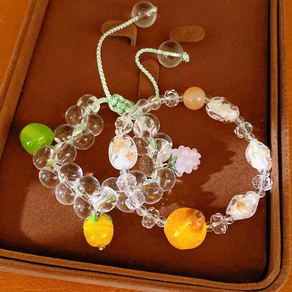 Beaded Simulation Fruit Bracelet Dopamine Summer Bohemian Jewelry Beads Bracelet Beach Jewelry