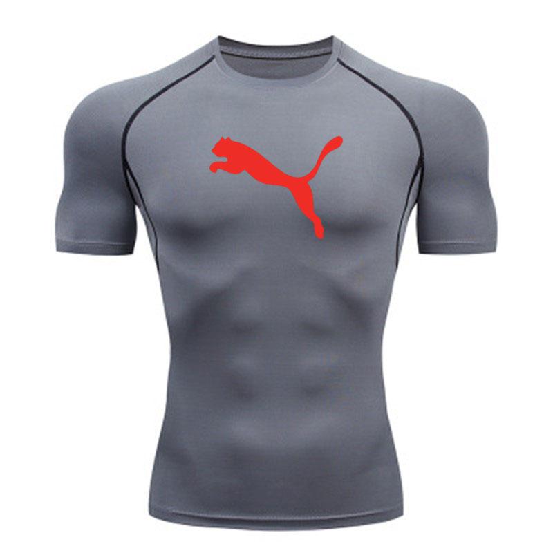 Men's Quick Dry Compression Athletic T-shirt, Breathable Str