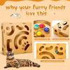 Cat Toy with Wooden Scratching Pad Interactive Cat Ball Track Puzzles Toy for Indoor