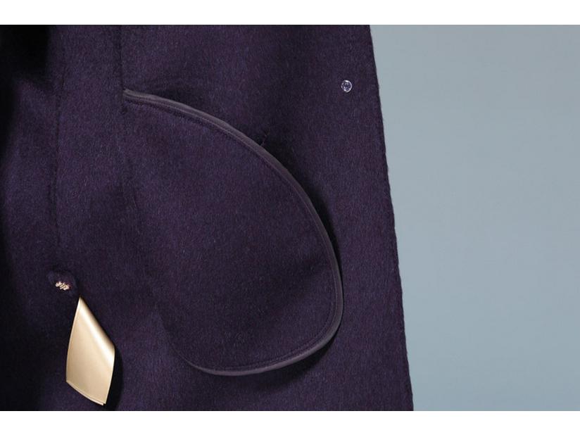 2025 New Double-Faced Wool Blend Short Coat for Women - Petite, High-End Autumn/Winter Style for Middle-Aged Mothers